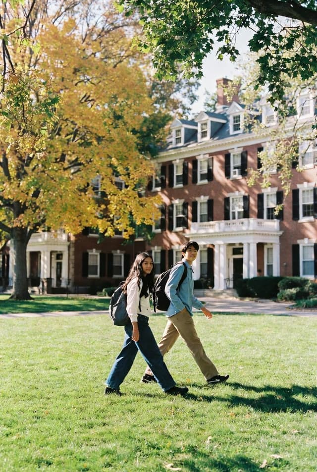 American boarding school campus