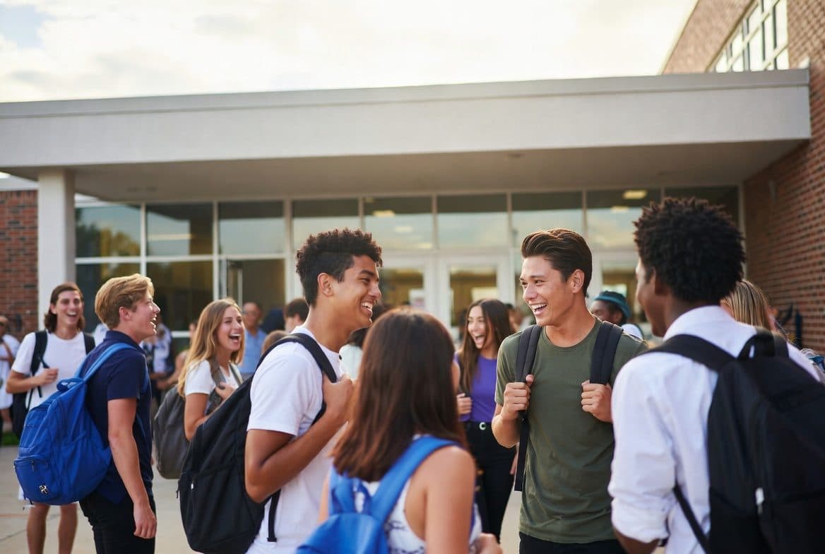 International students on an American campus