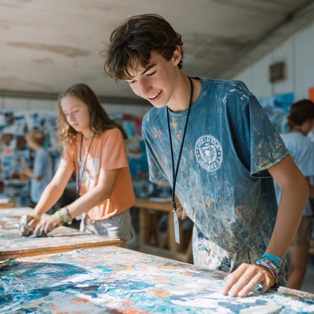 Students enjoying summer camp activities