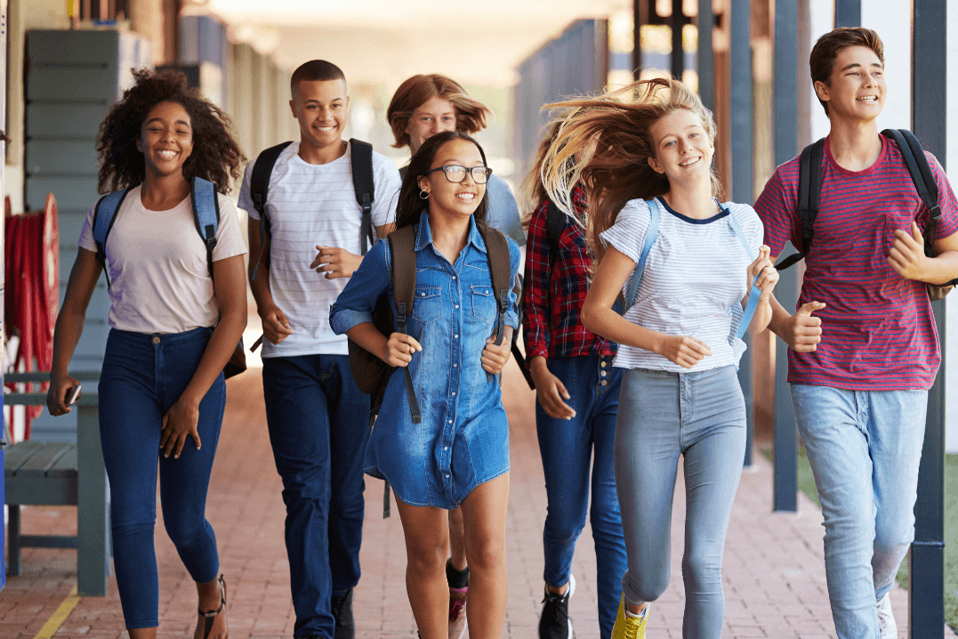 American high school campus for F1 visa international students