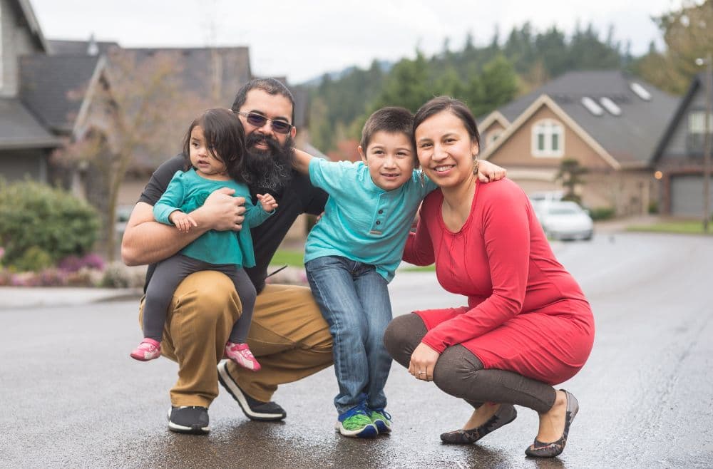 An American host family welcoming a student from Kuwait