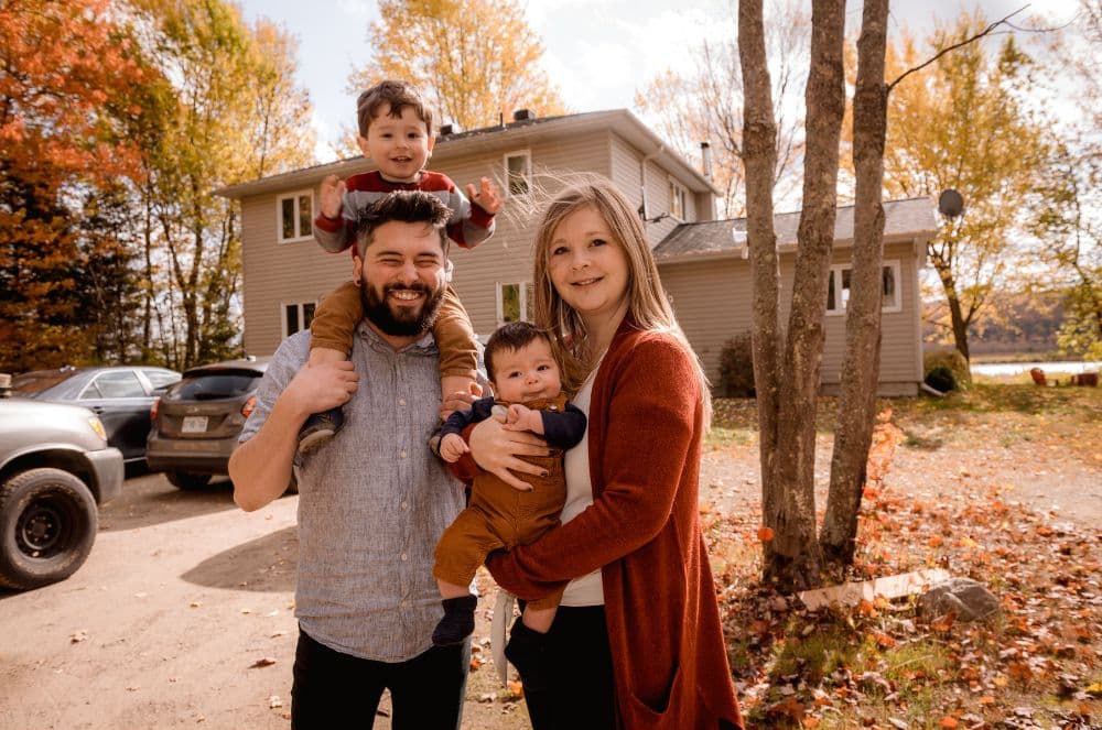 An American host family welcoming a student from Hungary