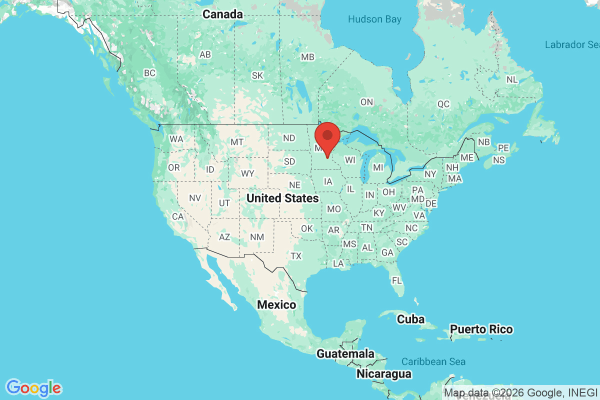 Map showing where Victoria, Minnesota is located within the United States