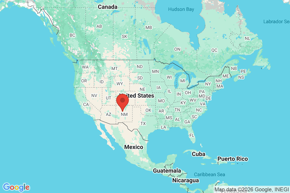 Map showing where Albuquerque, New Mexico is located within the United States