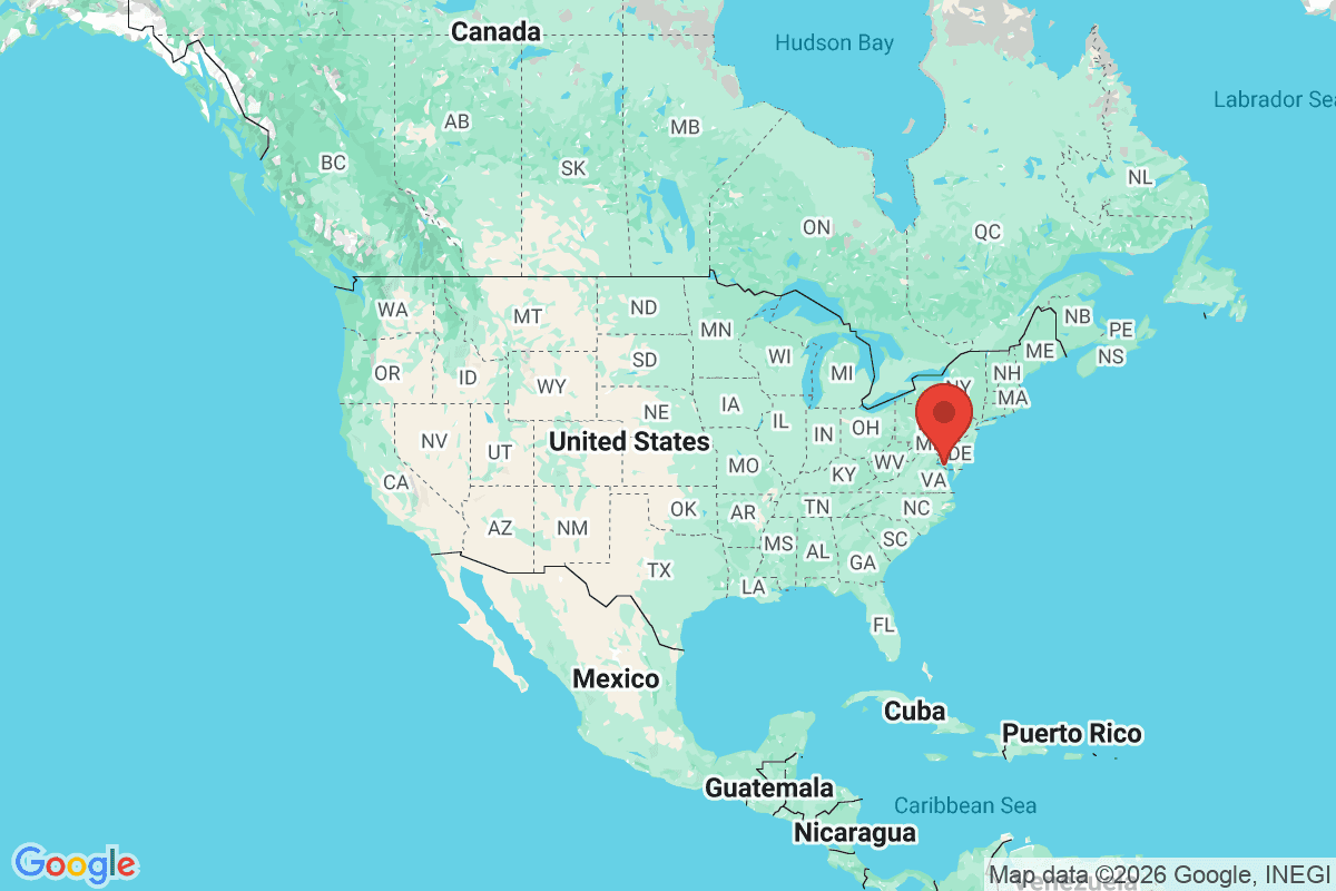 Map showing where Leonardtown, Maryland is located within the United States