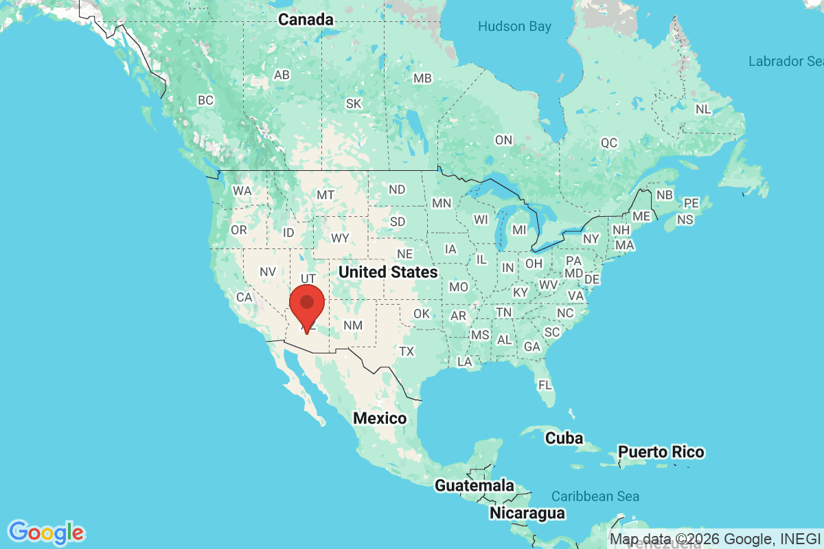 Map showing where Chandler, Arizona is located within the United States