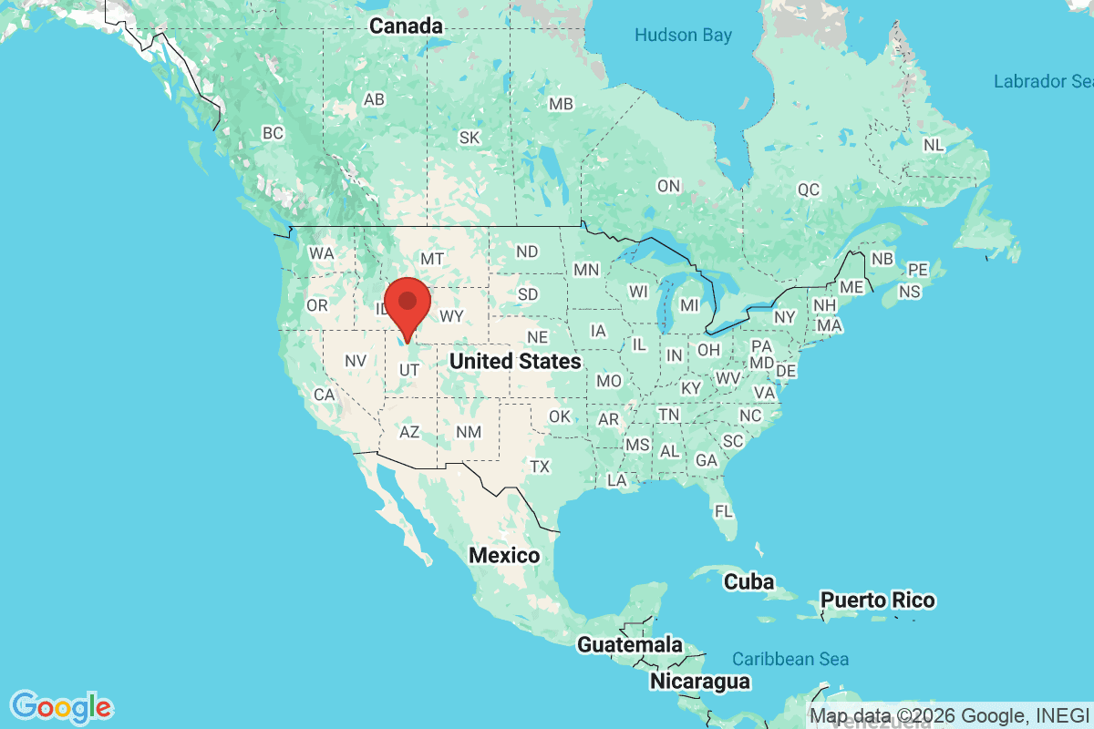 Map showing where Farmington, Utah is located within the United States