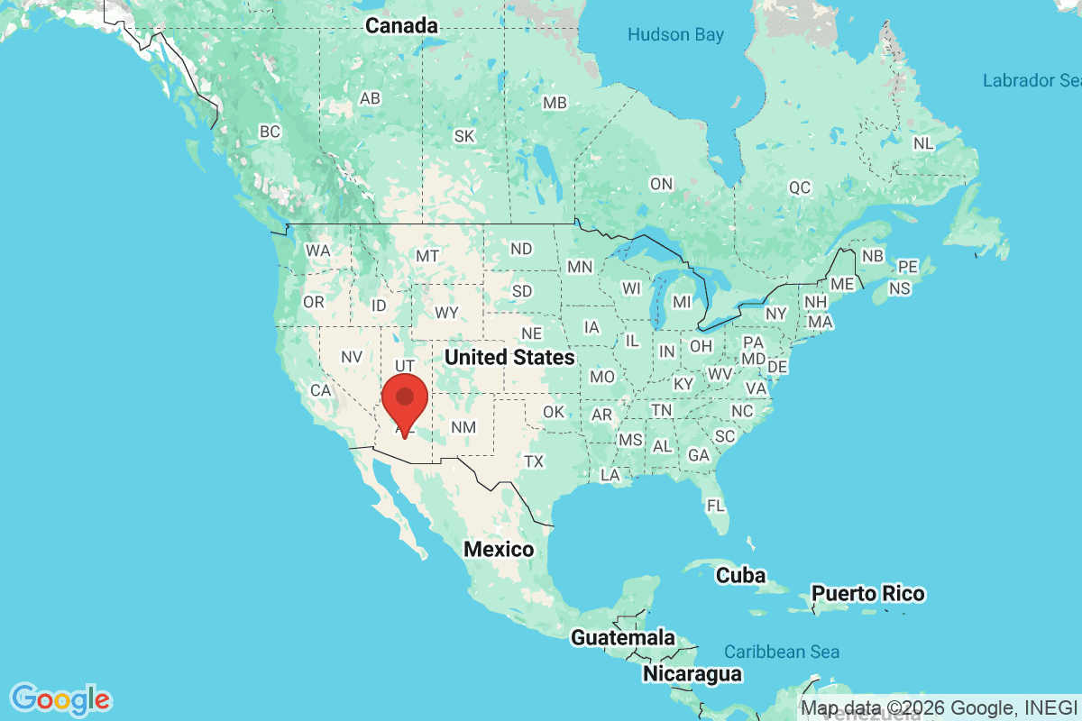 Map showing where Gilbert, Arizona is located within the United States